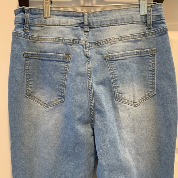 Super high rise stretch flared jeans, size large - Picture 4 of 6